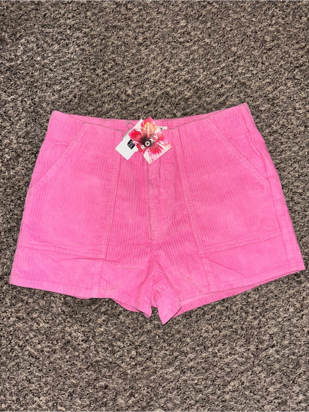 Roxy NWT Pink Corduroy High Waisted Shorts "Roxy Cord Shorts" - Size 28
